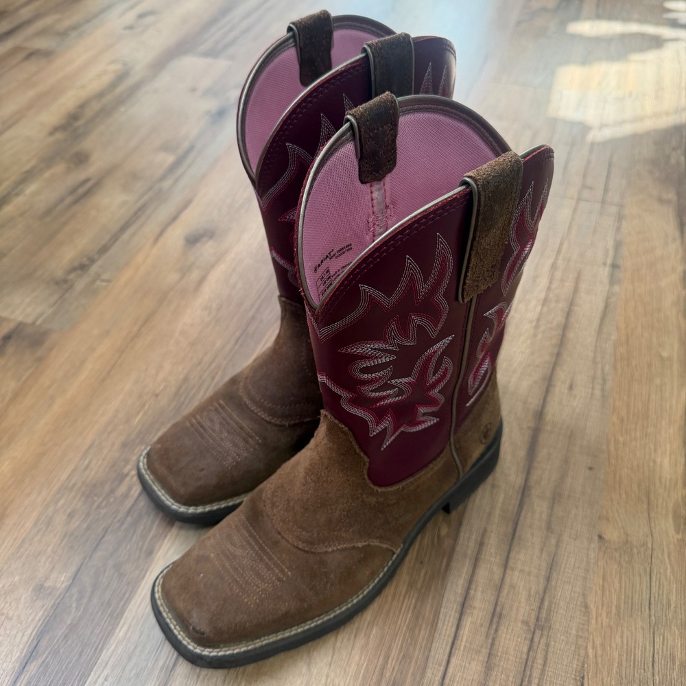 Ariat Heritage Brown Wine Leather Western Boots Womens Size 7.5B